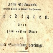 Sackmann Predigten 1827 vor