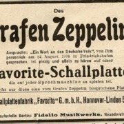 Anzeige Favorite Schallplatte 1909 v