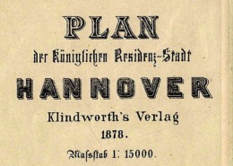 Plan Hannover 1878 Adressbuch
