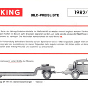 WIKING Bild Preisliste 1982/83