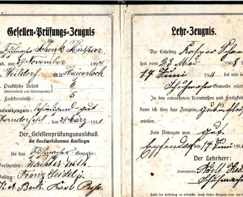 Zeugnisse Kaspar Schenk