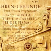 Ehren Urkunde Vespermann Hanomag v Ehren Urkunde Vespermann Hanomag v