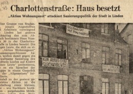 Charlottenstr 30 Hausbesetzung HAZ 3.1.1973 v