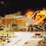Brand des Continental Reifenlagers in Hannover Linden im Juli 1965