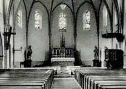 Ansichtskarte: Kath. Pfarrkirche St. Benno, Hannover-Linden, um 1960 1 St Benno Innenraum v