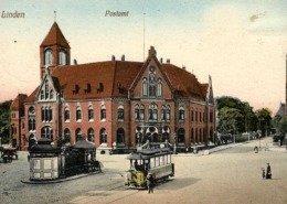 Ansichtskarte: Linden Postamt, 1899 1 Postamt Linden um 1900